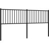 Kovové náhradní čelo postele 180 cm [350900] (Barva Černá)