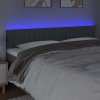 Čelo postele s LED 180x5x78/88 cm textil [3121864] (Barva Světle šedá)