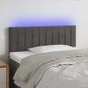 Čelo postele s LED 100x5x78/88 cm samet [3121893] (Barva Tmavě šedá)