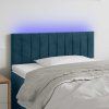 Čelo postele s LED 100x5x78/88 cm samet [3121893] (Barva Tmavě šedá)