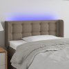 Čelo postele s LED 83 x 16 x 78/88 cm textil [3123648] (Barva Taupe)