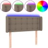 Čelo postele s LED 83 x 16 x 78/88 cm textil [3123648] (Barva Taupe)