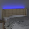 Čelo postele s LED 83 x 16 x 78/88 cm textil [3123648] (Barva Taupe)
