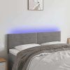 Čelo postele s LED 144x5x78/88 cm samet [3121805] (Barva Růžová)