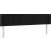 Čelo postele typu ušák 183x16x78/88 cm samet [3119068] (Barva Černá)