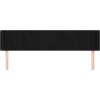 Čelo postele typu ušák 183x16x78/88 cm samet [3119068] (Barva Černá)