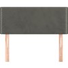 Čelo postele 90x5x78/88 cm samet [345899] (Barva Tmavě šedá)