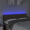 Čelo postele s LED 144 x 7 x 78/88 cm textil [3121949] (Barva Tmavě hnědá)