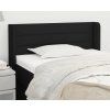 Čelo postele typu ušák 83 x 16 x 78/88 cm textil [3118884] (Barva Černá)