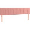 Čelo postele s LED 160x5x78/88 cm samet [3121909] (Barva Růžová)