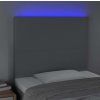 Čelo postele s LED 100x5x118/128 cm textil [3122141] (Barva Zelená)