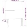 Čelo postele s LED 100x5x118/128 cm textil [3122141] (Barva Zelená)