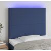 Čelo postele s LED 100x5x118/128 cm textil [3122141] (Barva Zelená)