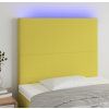 Čelo postele s LED 100x5x118/128 cm textil [3122141] (Barva Zelená)