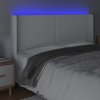 Čelo postele s LED 163 x 16 x 118/128 cm umělá kůže [3123868] (Barva Šedá)