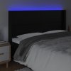 Čelo postele s LED 163 x 16 x 118/128 cm umělá kůže [3123868] (Barva Šedá)