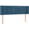 Čelo postele typu ušák 147x16x78/88 cm samet [3118960] (Barva Tmavě moddrá)