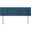 Čelo postele typu ušák 147x16x78/88 cm samet [3118960] (Barva Tmavě moddrá)