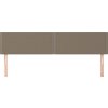 Čelo postele 2 ks 100x5x78/88 cm textil [345988] (Barva Taupe)