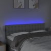 Čelo postele s LED 144x5x78/88 cm textil [3122050] (Barva Modrá)