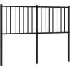 Kovové náhradní čelo postele 120 cm [350895] (Barva Černá)
