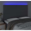 Čelo postele s LED 144x5x118/128 cm textil [3122143] (Barva Tmavě šedá)