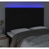 Čelo postele s LED 144x5x118/128 cm textil [3122143] (Barva Tmavě šedá)