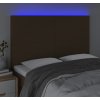 Čelo postele s LED 144x5x118/128 cm textil [3122143] (Barva Tmavě šedá)