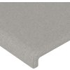 Čelo postele s LED 144x5x118/128 cm textil [3122143] (Barva Tmavě šedá)
