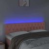 Čelo postele s LED 144 x 7 x 78/88 cm samet [3121996] (Barva Světle šedá)