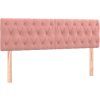 Čelo postele s LED 144 x 7 x 78/88 cm samet [3121996] (Barva Světle šedá)