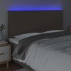 Čelo postele s LED 200x5x118/128 cm textil [3122169] (Barva Tmavě hnědá)
