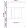 Kovové náhradní čelo postele 75 cm [352604] (Barva Černá)