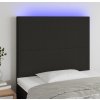 Čelo postele s LED 80x5x118/128 cm textil [3122120] (Barva Černá)