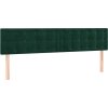 Čelo postele s LED 200x5x78/88 cm samet [3122115] (Barva Tmavě zelená)