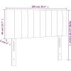 Čelo postele 100x5x78/88 cm samet [346238] (Barva Černá)