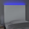 Čelo postele s LED 90x5x118/128 cm umělá kůže [3122224] (Barva Krémová)