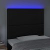 Čelo postele s LED 90x5x118/128 cm umělá kůže [3122224] (Barva Krémová)