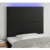 Čelo postele s LED 90x5x118/128 cm umělá kůže [3122224] (Barva Krémová)