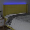 Čelo postele s LED 183 x 16 x 118/128 cm textil [3124067] (Barva Krémová)