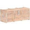 Úložná truhla 90 x 40 x 40 cm masivní akáciové dřevo [289644] (Barva Světle hnědá)