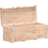 Úložná truhla 90 x 40 x 40 cm masivní akáciové dřevo [289644] (Barva Světle hnědá)