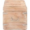 Úložná truhla 90 x 40 x 40 cm masivní akáciové dřevo [289644] (Barva Světle hnědá)