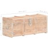 Úložná truhla 90 x 40 x 40 cm masivní akáciové dřevo [289644] (Barva Světle hnědá)