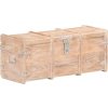 Úložná truhla 90 x 40 x 40 cm masivní akáciové dřevo [289644] (Barva Světle hnědá)