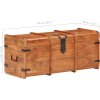 Úložná truhla 90 x 40 x 40 cm masivní akáciové dřevo [289644] (Barva Světle hnědá)