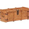 Úložná truhla 90 x 40 x 40 cm masivní akáciové dřevo [289644] (Barva Světle hnědá)