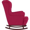 Houpací křeslo s opěradlem, samet a masivní dřevo [329363] (Barva Světle šedá)