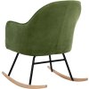 Houpací židle samet [289520] (Barva Tmavě zelená)