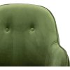 Houpací židle samet [289520] (Barva Tmavě zelená)